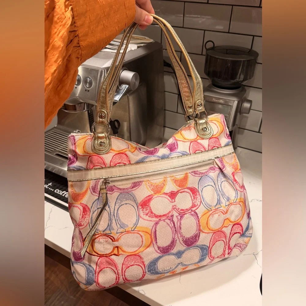 Coach Poppy Dream Signature Glam Tote Bag - Picture 4 of 9